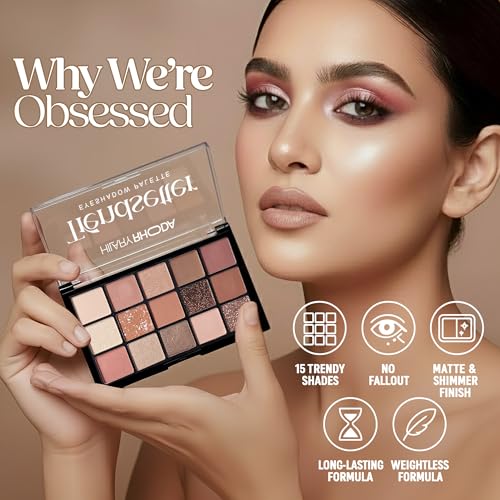 Image of Hilary Rhoda Trendsetter Eyeshadow Palette | Highly Pigmented Shades | Matte & Shimmer Finish | Long-Lasting | All Skin Types | Easily Blendable Eye Makeup Palette - 15g (Vibe Stealer - Shade 02)