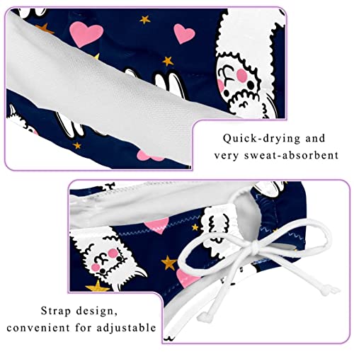 Bikini lama mignon au motif dessin animé unique et multicolore L - 3
