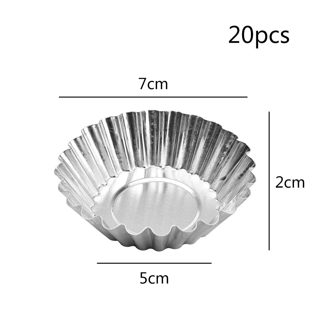 10pcs Aluminum Egg Cake Mold Baking Tools 70mm Bakeware Mold Kitchen Pastry Tools