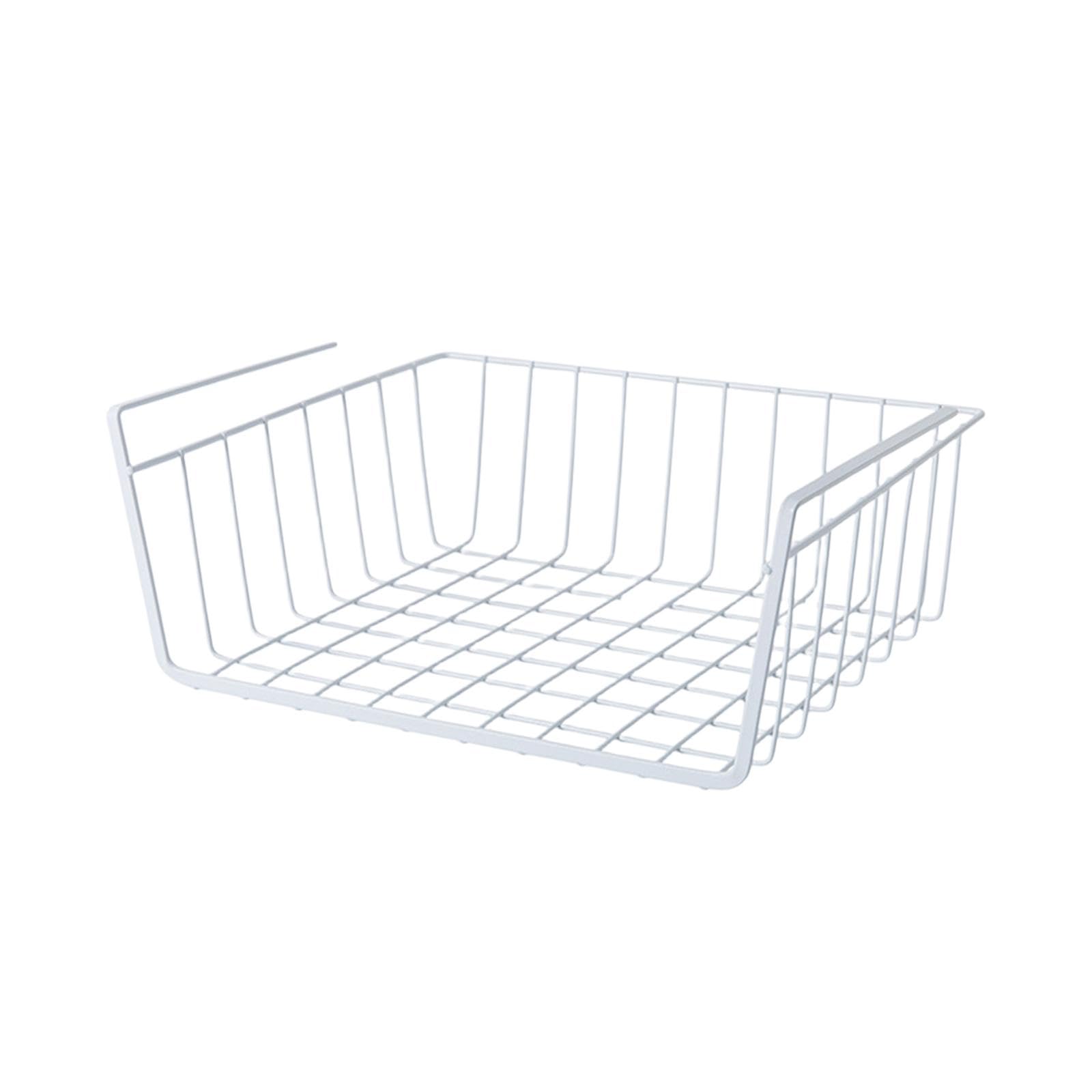Panier de rangement à suspendre en métal, polyvalent sous étagère pour armoire de salle de bain, blanc Mensola Sotte – Parfait pour la cuisine et la maison