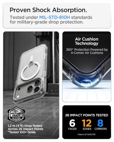 Spigen Ultra Hybrid Optik S MagFit Case for iPhone 17/18 Clear Silver - Image 8