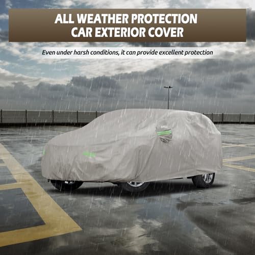 Image of Migaven Car Cover Fit for Honda CRV 1997-2025, Toyota RAV4 2006-2025, Waterproof Full Exterior Cover Rain Sun Protection with Door Zipper and Cotton Lining