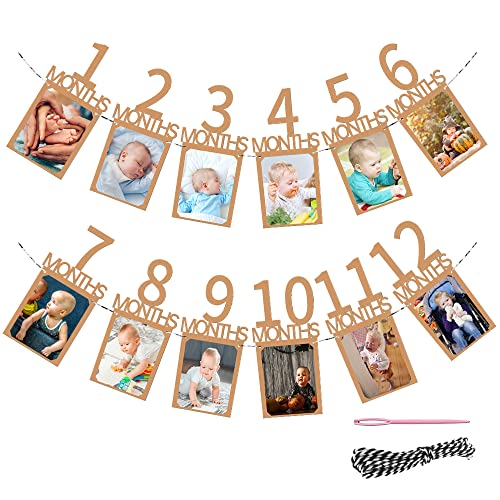 Fotogirlande 1. Geburtstag, Baby Ersten Geburtstag Girlande Foto Banner,...