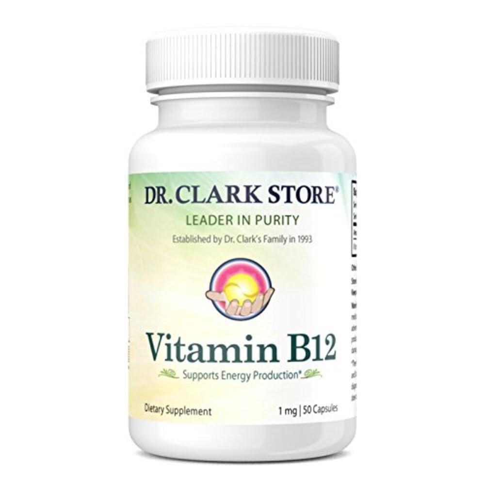 Dr. Clark Vitamin B12 Supplement, 1mg, 50 Gelatin Capsules