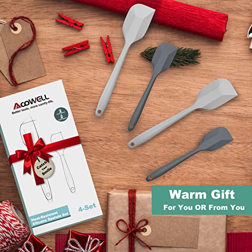 Acowell 22002 Silicone Spatula Set, Premium Spatulas Silicone Heat Resistant 2 Small & 2 Large Flexible Scraper thumb #6