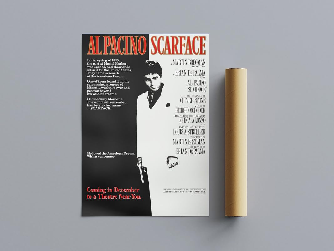 Pixie Posters Multi Colour 80S Classic Movie Posters Scarface Wall Art (A3 Size 29.7Cmx42cm)