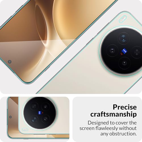 Image of ArmourPro Tempered Glass for Vivo X300 Pro with Back Clear Membrane Guard, Edge to Edge Screen Protector, Anti-Bubble, Anti-Fingerprint, Oil Resistant, Installation Kit | Black