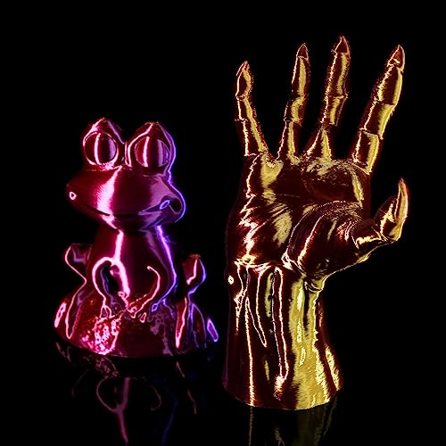 Image of Gratkit Silk Tri-Color PLA Filament，Coextrusion PLA Filament 1.75mm, + /-0.03mm, 1KG /Roll, Silk PLA Red & Gold & Purple