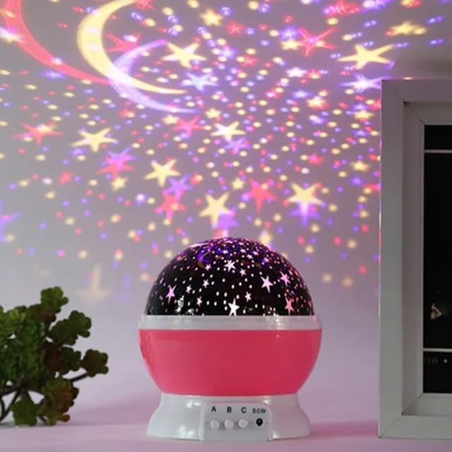 VIOStar Night Projector USB Kids Childrens Star Lamp Glow In The Dark Starry Light Sensory Aesthetic Decor Baby Kids Room Nursery Bedroom Decorations Christmas Birthday Gifts for Girls Boys (Pink)