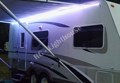 Rv Awning Camper Recreational Vehicle RGB LED Lights with 24 Key Ir Remote Control (2 ft)