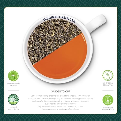 Image of Dabri Detox Green Tea Double Chamber 100 Dip Tea Bags | Fresh Natural flavoured green tea for good health | Rich with Anti-Oxidants | Immunity Booster, Improves Metabolism & Used to Reduces Waist