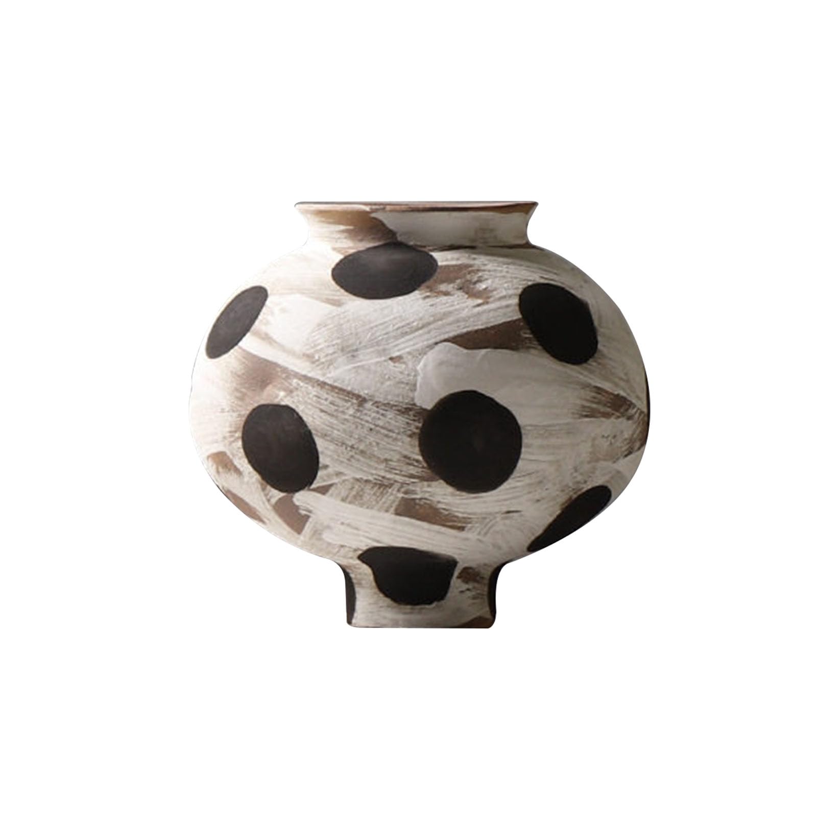 Nzzkoides R1 Large Art Ceramic Vase, Creative Decorative Vase, Ornament For Living Room, Bedroom, Restaurant, Hotel, Farmhouse, Villa, Irregular Shape(Size:24.5 * 24.5 * 23.2Cm,Color:r1)