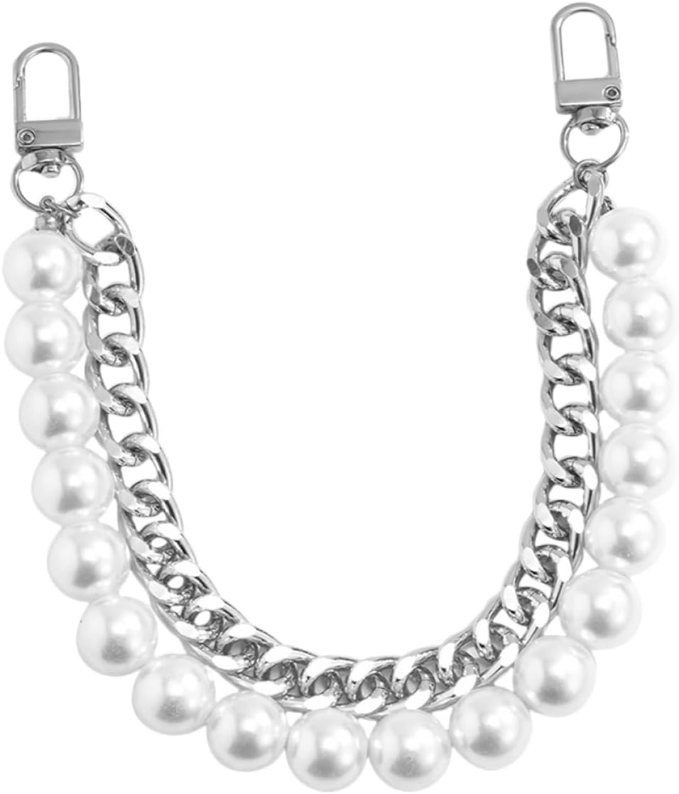 DOITOOL Fashion Pearl Chain Strap for Handbag Replacement Stylish Purse Accessory for DIY Bag Making and Decoration for Craft Enthusiasts