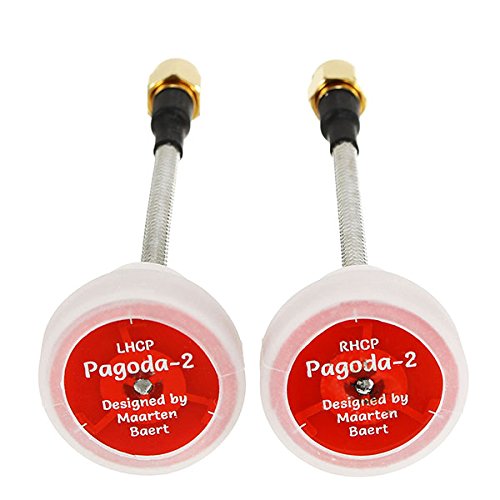 KINGDUO 2PCS MXK 5.8 GHz Pagoda-2 Omni Directional FPV Antenna LHCP/RHCP SMA Male 95mm - RHCP