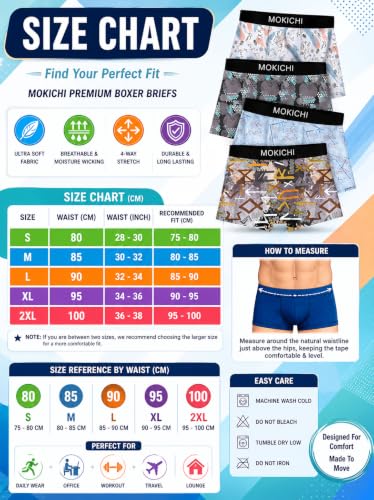 Image of Men's Printed Trunks | Boxer Brief Underwear with Broad Elastic Waistband and Contoured Pouch | Multicolour, Pack of 4