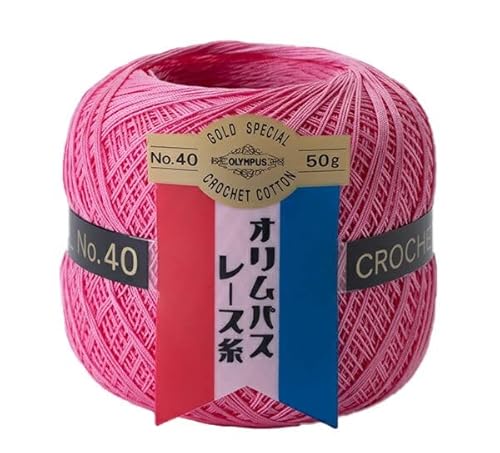 オリムパス製絲 金票 レース糸 #40 Col.104 ピンク系 50g 約445m