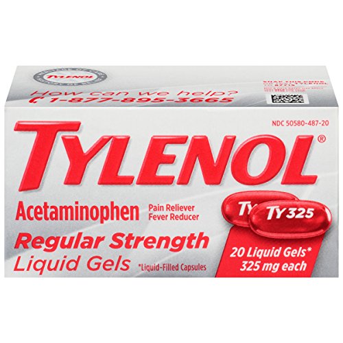 Tylenol Regular Strength Liquid Gels, 20 Count