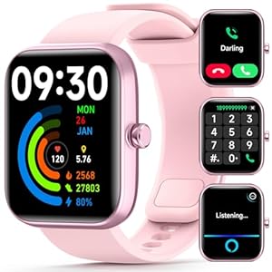 Smart Watch HD Large Display, Smart Watches for Women Men with Clear Bluetooth Call, 24/7 Health Monitoring, Fitness Tracking, Waterproof Fitness Tracker Watch for Android iOS