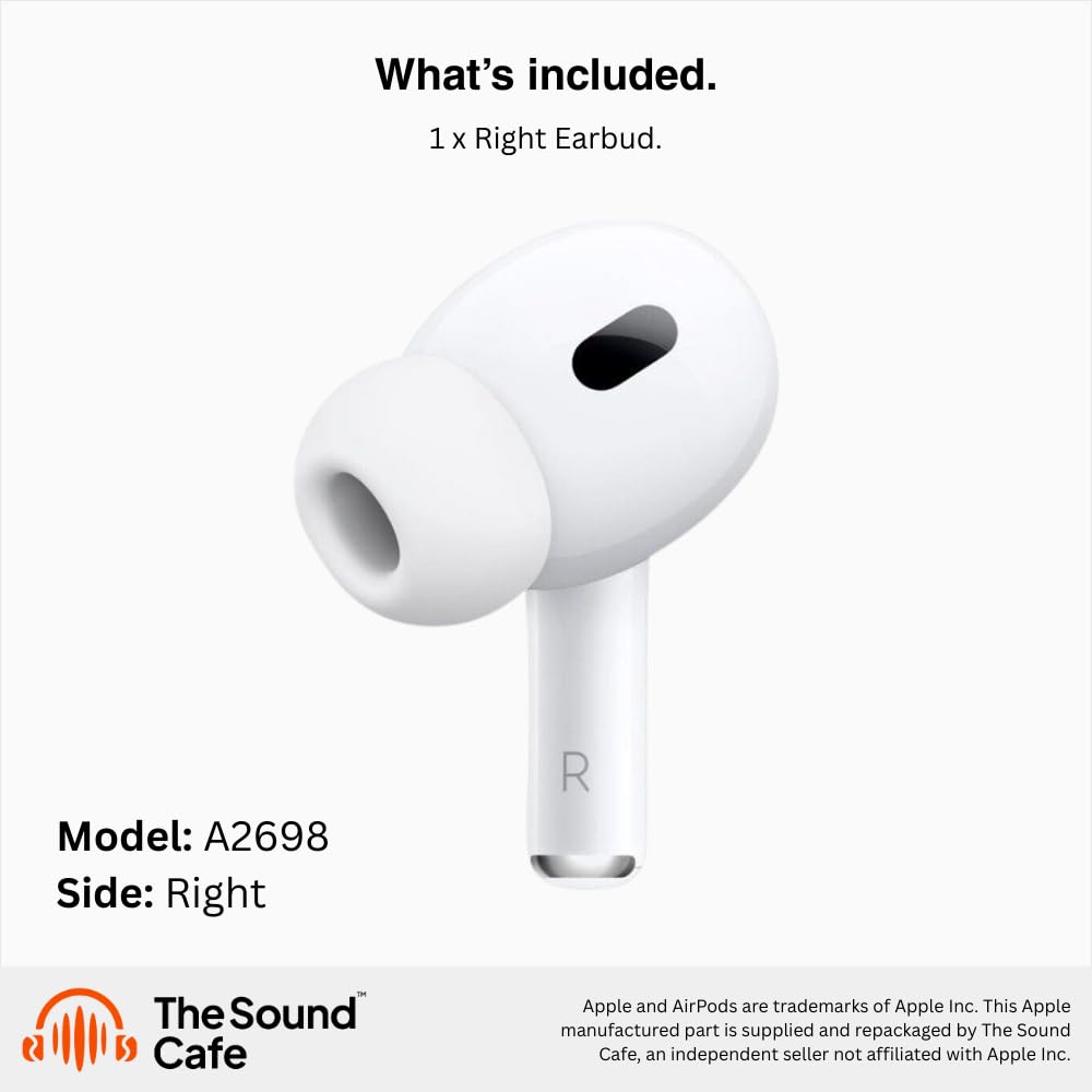 Right Earbud Replacement for AirPods Pro 2nd Gen (Model A2698