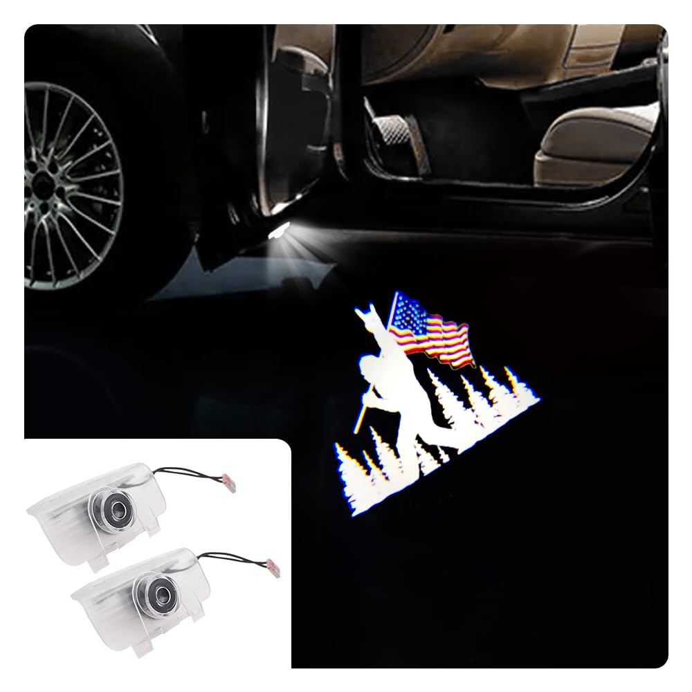 uunonaha High Definition Car Door Logo Lights 2 Pcs, Car Projection LED Projector Door Shadow Light Welcome Light Laser Emblem Logo Lamps Kit Puddle Lights Compatible for Accord 9 Accessories (04)