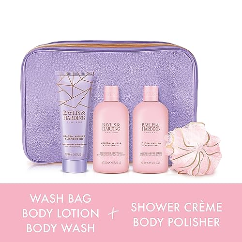 Baylis & Harding Jojoba, Vanilla & Almond Oil Luxury Vanity Gift Set (Pack of 1) - Vegan Friendly - Image 4