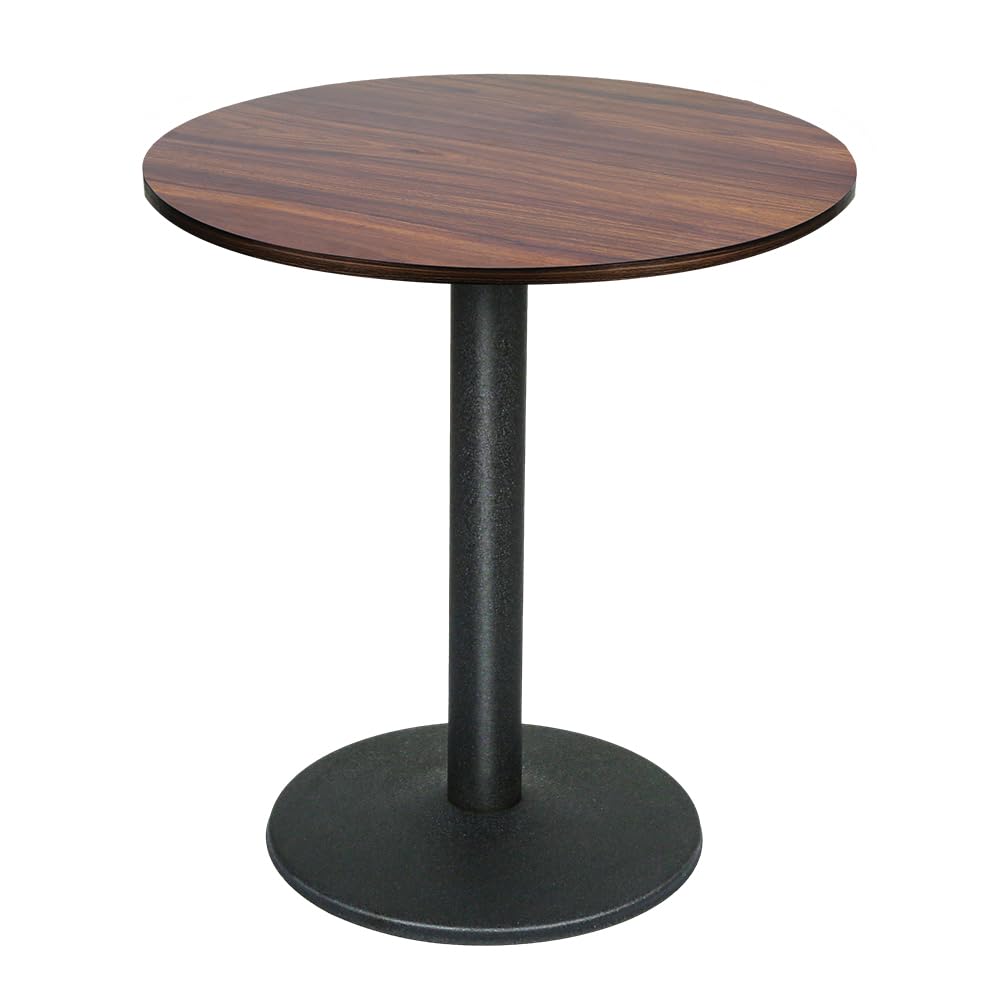 Supfine - Mesa de bar con pie central, mesa de comedor de pie para comedor restaurante Bistro, MDF (color nuez, 60 x 60 x 72 cm)