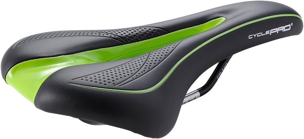 Cycle PRO CP-SD3256 Bicycle Saddle Perforation Flow Comfort 10.5 oz (298 g) Chromoly Rail Road Mountain MTB Cross Bike
