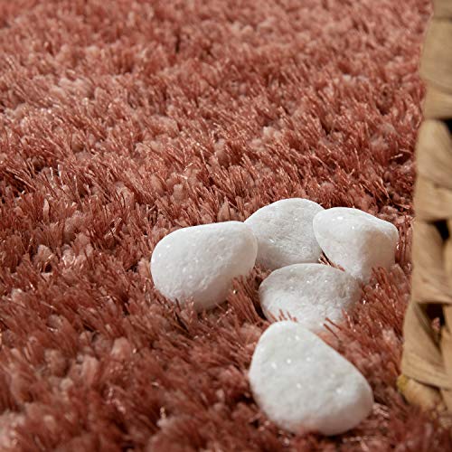 Paco Home Badezimmerteppich Badematte Badteppich Einfarbig rutschfest Waschbar Weich Modern Braun Rostbraun, Grösse… – Bild 4