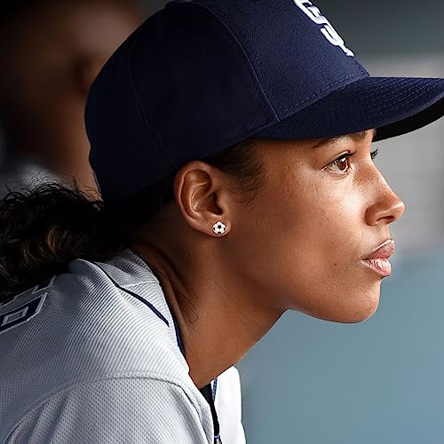 smilebelle sterling silver sports earrings hypoallergenic volleyball earrings soccer basketball baseball softball stud jewelry for women mom as game day gifts sports fan teen stuff accessories