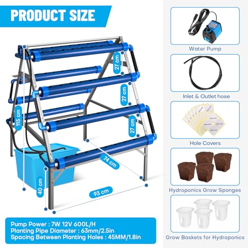 A-Type 72 Plant Sites Hydroponics Growing System Kit with Light Blocking - Image 5