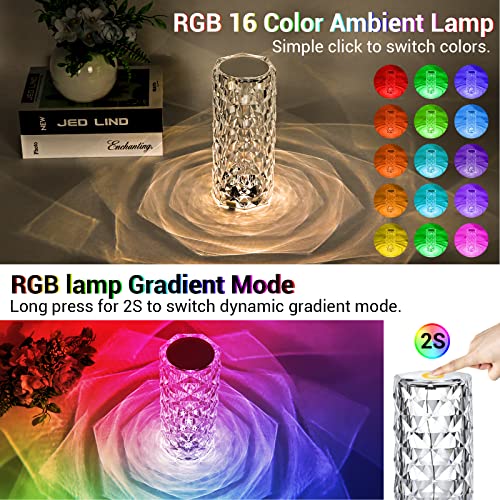 Best World Led HQQ-MGD-TMM2 Crystal Lamp,Touch Control Crystal Table Lamp,Crystal Rose Lamp thumb #1