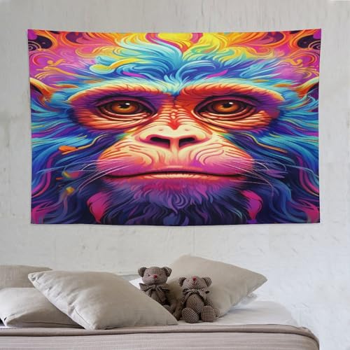 Tapisserie singe PAZZK tenture murale ornementale affiche de décoration pour chambre