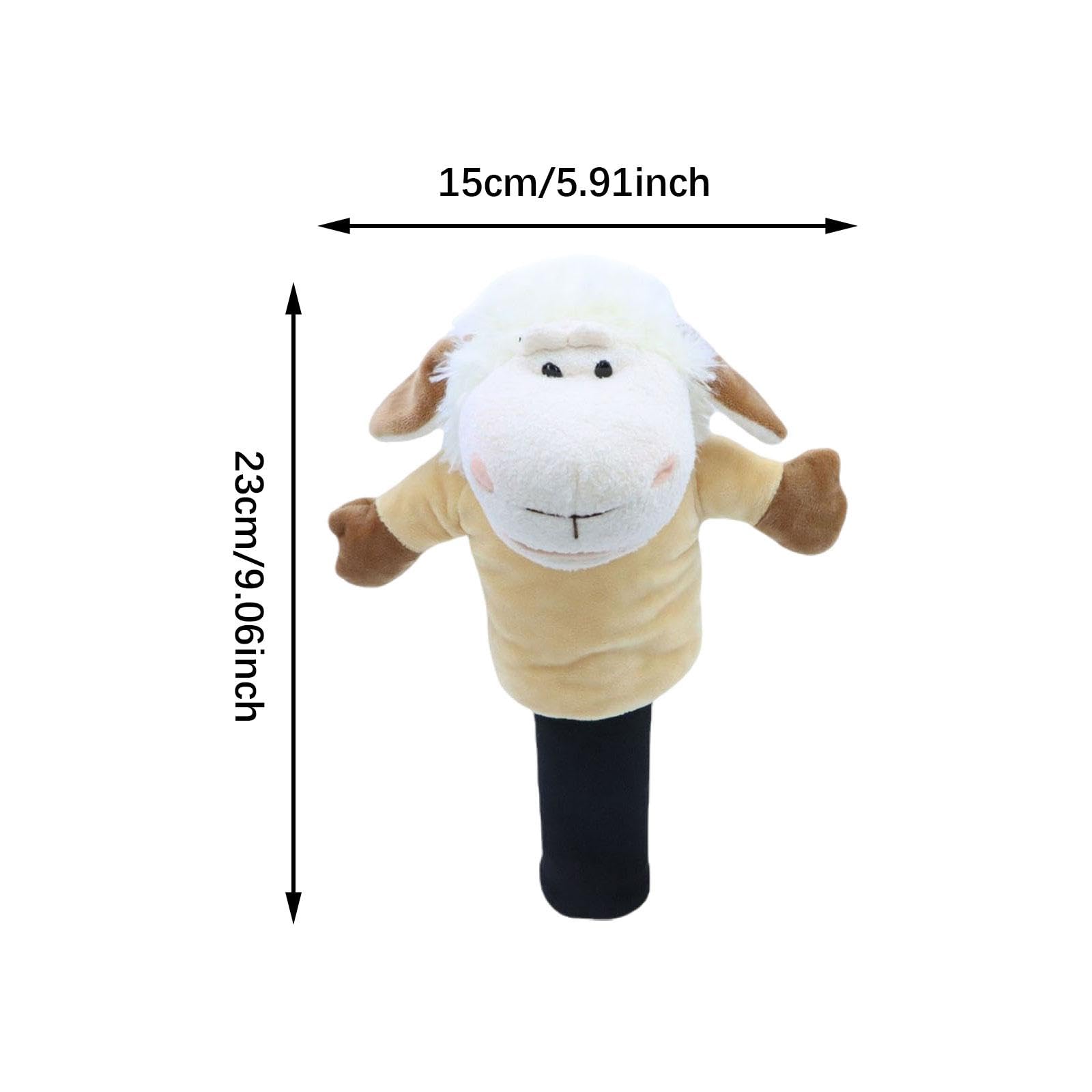 LOVIVER Couvre-tête de Pilote de Bois de Golf Couvre-tête de Club de Golf en Forme d'agneau Protecteur Anti-Rayures Belle Protection Transport Protéger Cadeau
