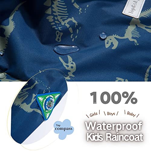 Image of Boys Rain Jacket with Detachable Hood Lightweight Raincoats for Kids