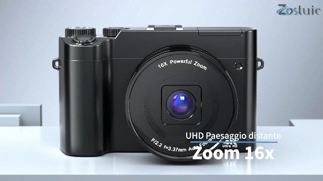 Fotocamera Digitale 64MP 4K - Zoom 16X, Autofocus, Flash, Compatta Con Scheda 32GB, Per Video E Foto - Foto 3