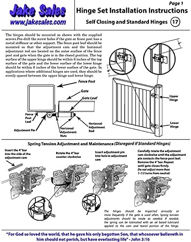 Miniatura 8 de Kit de herrajes para puerta de valla de vinilo, color blanco (para vinilo, PVC, etc.). El kit de puerta de doble valla tiene 4 bisagras, 1 pestillo