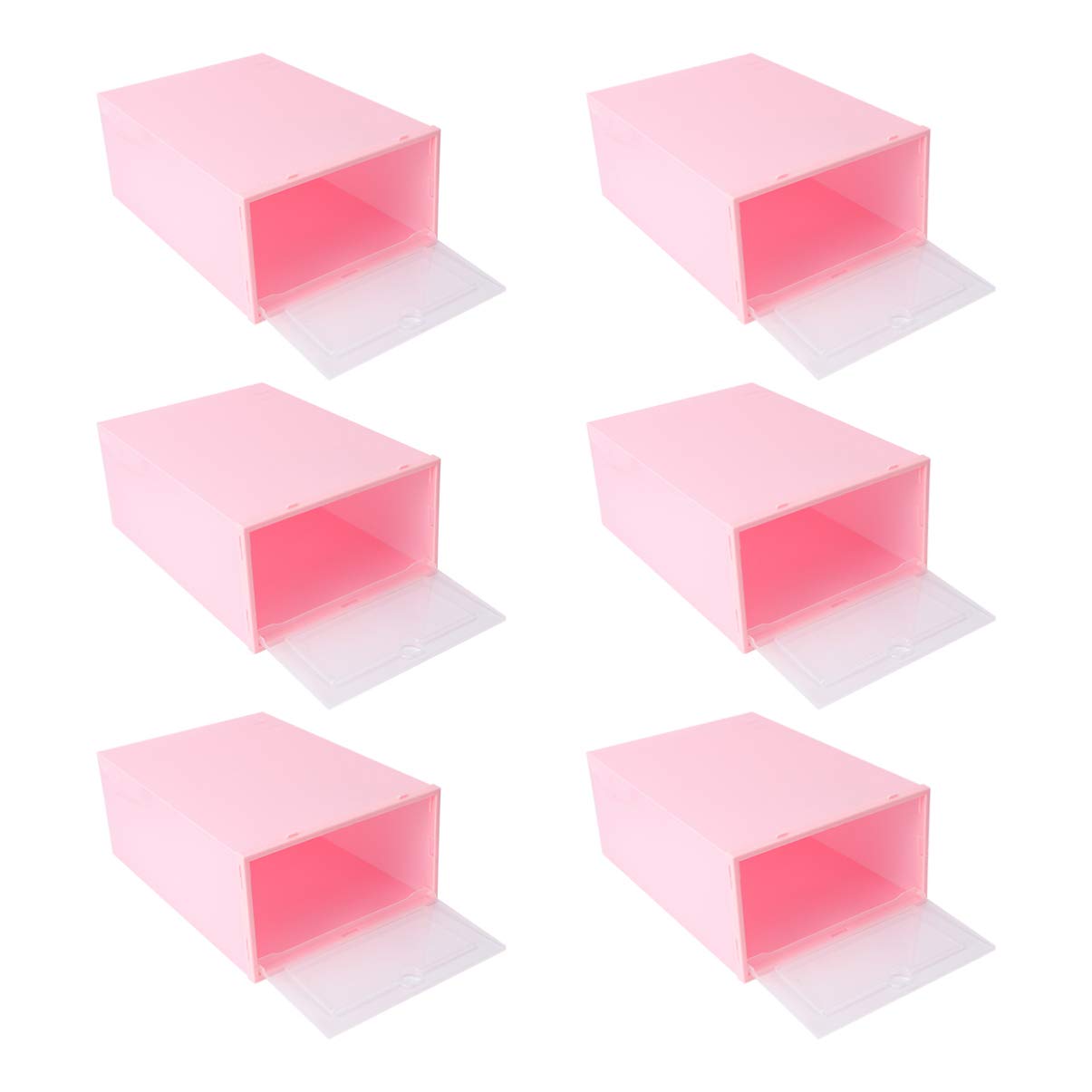 Hemoton Large Capacity Plastic Transparent Shoe Box Easy to Clean Visual Window