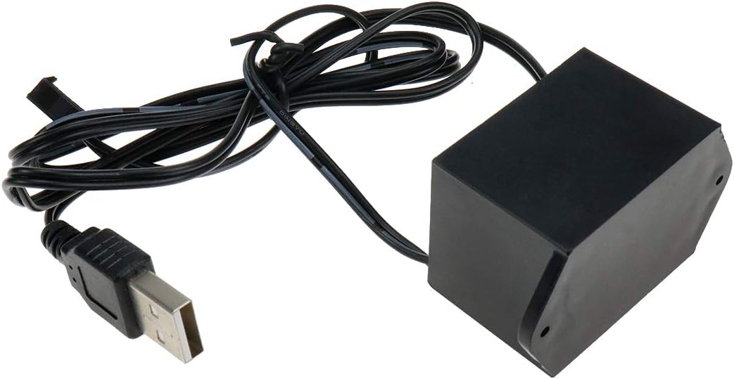 Modengzhe EL Wire USB Inverter, DC 12V 1-10M Electroluminescent USB Converter for Decorative Cold Light Strip