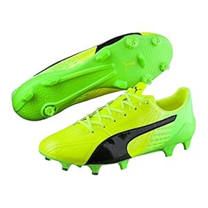PUMA Evospeed 17 SL K-Leder FG voetbalschoenen voor heren, nokken, geel