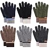 6 pares de guantes de invierno para niños, guantes de invierno elásticos con dedos completos, guantes de punto, guantes de lana con forro polar
