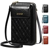 JUYANO Handytasche zum Umhängen, Leder Handytasche mit Geldbörse zum Umhängen, RFID Schutz Crossbody Umhängetaschen mit 12 Kartenfächern Geldbörse Damen mit Verstellbarem Schultergurt