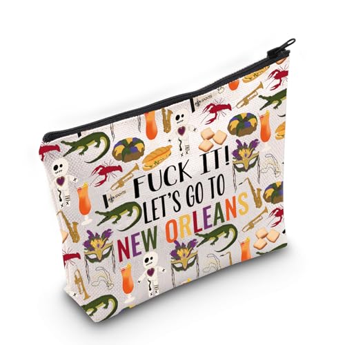 New Orleans Cosmetic Makeup Bag New Orleans Travel Gift New Orleans Travel Pouch Girls Trip to New Orleans Gift for Her (New Orleans)