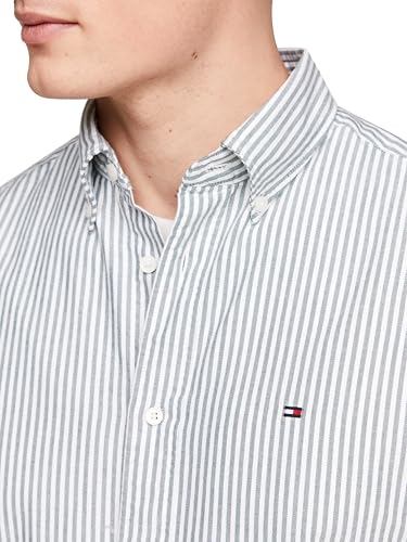 Image of Tommy Hilfiger Men's Long Sleeve Oxford Shirts in Regular Fit, Men's Button Down Shirts, Also Available in Big and Tall