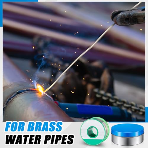 Image of Zonon 4 Pack Plumbing Solder Flux Kit Include 2 Pcs Solder Wire (3mm, 226g(1 /2 Lb),1 Pcs 100g Rosin Flux Paste and Brush for Plumbing Repairs