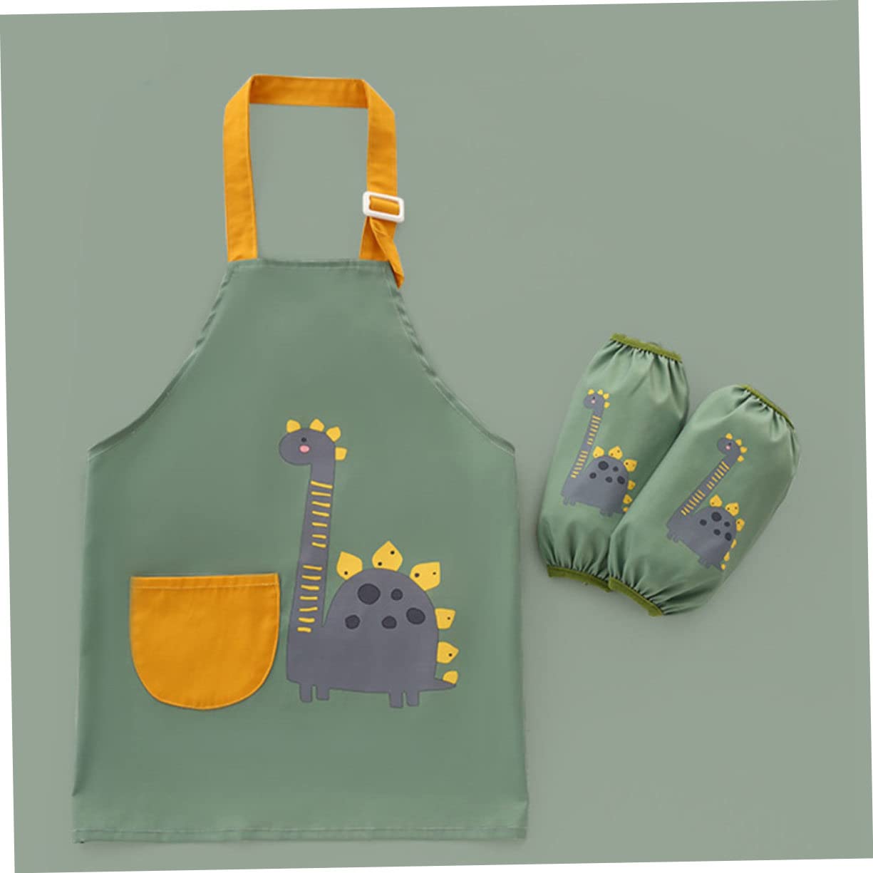 BESPORTBLE 3pezzi Grembiule Per Ragazzo Ragazza Smock Per Disegno e Attività Creative Grembiule Antipolvere Per Età Anni Design Carino Con Motivo Dinosauro Facile Da Pulire e Riutilizzabile