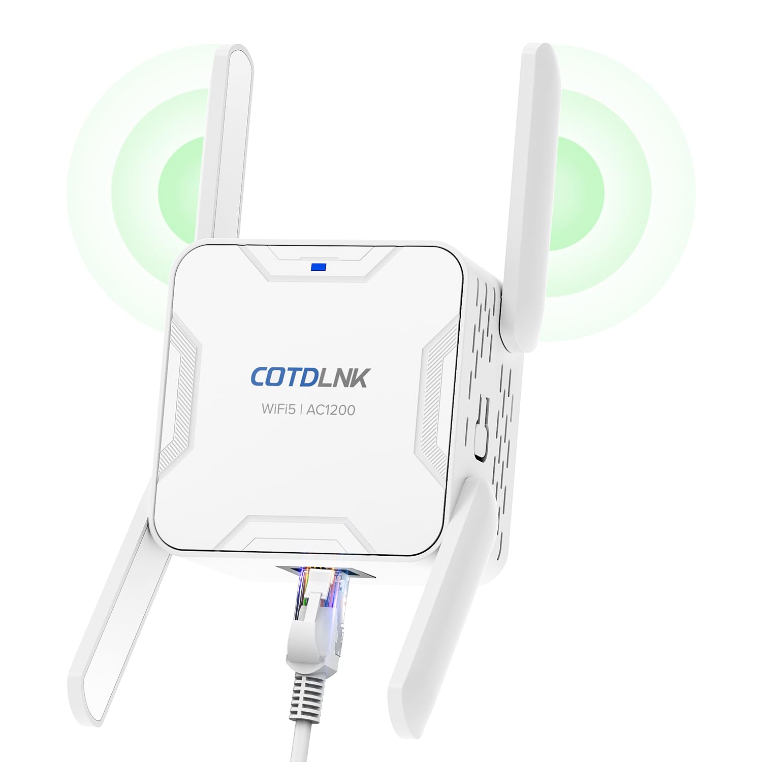 2026 COTDLNK Répéteur WiFi Puissant 1200Mbps Amplificateur WiFi avec PA intégré 5 GHz et 2,4 GHz Double Bande, Jusqu’à 280㎡ de Couverture WiFi, Configuration Facile