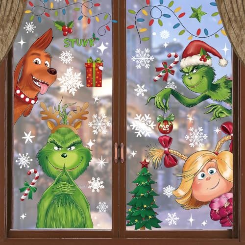 6 Sheet Christmas Window Stickers, Double Side Printed Christmas Window Stickers Decorations, Colorful Xmas Window Decor for Home School Office Decoration Christmas Holiday Supplies 6 Sheet Christmas Window Stickers, Double Side Printed Christmas Window Stickers Decorations, Colorful Xmas Window Decor for Home School Office Decoration Christmas Holiday Supplies