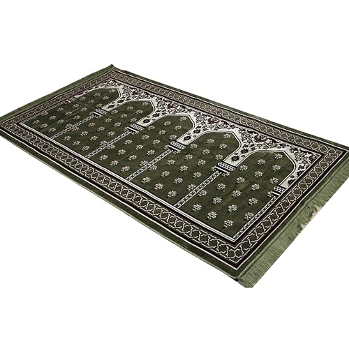 Tapete de oración islámico Modefa de terciopelo para 5 personas miniatura 3
