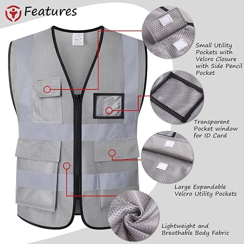 Image of Reflective Safety Vest for Men Women Construction Vest Meet ANSI /ISEA Standard