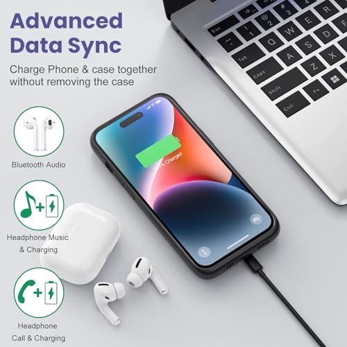 Feob Battery Case for iPhone 14 Pro Max/14 Plus/13 Pro Max,[2025 Upgraded] 8600mAh Ultra-Slim Portable Extended Charger Cover for iPhone 13 Pro Max/14 Pro Max/14 Plus Charging Case (6.7 Inch)-Black - Image 5